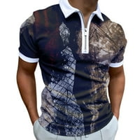 nova muška majica s patentnim zatvaračem s kratkim rukavima s okruglim vratom na prsima na Dan neovisnosti s novom