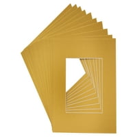 Metalne zlatne prostirke za okvire za fotografije bez kiseline s bijelom jezgrom izrezane u kosi za fotografije-pogodno