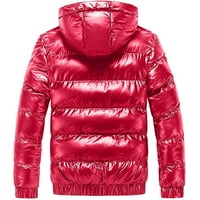 Muška Puff jakna Parka izolirana prošivena jakna zimski kaput otporan na vjetar crvena Veličina