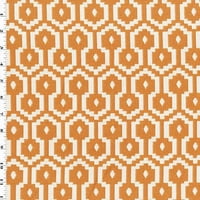 Mandarinu narančaste bijele piksel jakarske ukrašavanje kuće za ukrašavanje, tkanina po dvorištu