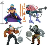 Teenage Mutant Ninja kornjače Tinejdžerke: klasični set figura mutanata 4 iz he