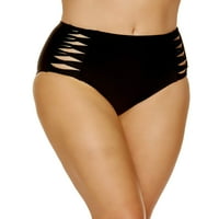 Ženski visokog struka s bikinijem kratak dno plivanja s bočnim izrezom