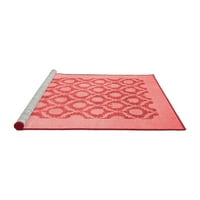 Tradicionalni pravokutni tepisi u orijentalnom stilu u crvenoj boji koji se mogu prati u perilici, 8 '12'