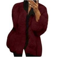 Ženski zimski kaput Plus size luksuzni kaput od FAA krzna ugrađeni kaput parka s ovratnikom s dugim rukavima otvoreni