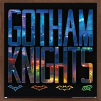 Zidni poster za stripove Gotham Knights - logotipi, uokvireni 22,375 34