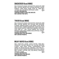 Mars Snickers, Milky Way i Twi Minis Valentinovo Variety Candy Bar Mix, 7. Oz
