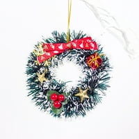 Mini Božićni umjetni vijenac viseći ukras za dom pribor za zabave