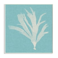 Stupell Home Décor Industries Coral Mor Alren Cyan White Beach Design Wood Plakey by Vision Studio