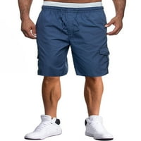 Muške ljetne kratke hlače klasičnog kroja s vezicama, jednobojne fitness kratke hlače za plažu, muške mini hlače