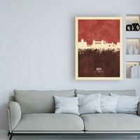 Zaštitni znak likovne umjetnosti 'Rim Italy Skyline Red II' platno umjetnost Michaela Tompsetta