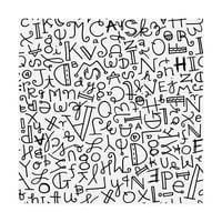 Zaštitni znak likovne umjetnosti 'ručna slova ponavljaju' platno umjetnost Holli Conger