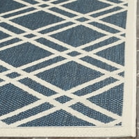 Vanjski tepih za terasu s geometrijskim obrubom od jaspisa, 5'3 5'3 kvadratna, tamno bež