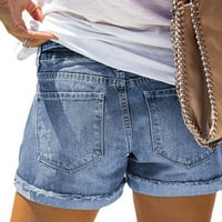 Ženske hlače u trendu rupe jean džep labave hlače hlače