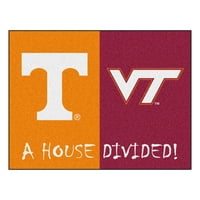 Tennessee - Virginia Tech podijeljena prostirka 33.75 x42.5