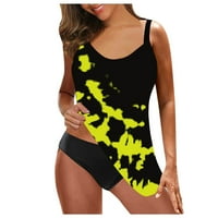 Ženski kupaći kostim Plus size ženski Tankini veliki bikini set dvodijelni kupaći kostim za plažu s digitalnim