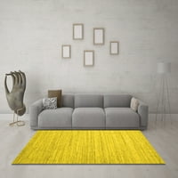 Pravokutne apstraktne žute moderne prostirke za prostore tvrtke, 7' 10'