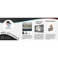 Stupell Industries cijanotip školjki Obalne školjke grafičke umjetnosti crna uokvirena umjetnička tiskana zidna