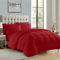 Luksuzni crveni 7-komad kreveta u vrećici dolje alternativni komplet kompanije, kralj