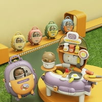 Godderr Kids Kitchen Toys Toddler pretvara se da igračke za igračke kampiranje igraju igračke za kuhanje ruksak
