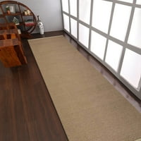 Prostirka tepiha ručno tkana ravna tkanja kilim, tepih od čvrstih vuna, krema, 3'x13 '