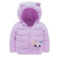 TRAEXPRESS Kids Winter Jacket Boys Toddler Kiddler Kids Boys Girls Zima topli crtani panda Otisci kaputi Bear