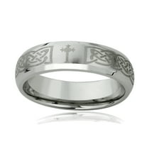 Muškarci Žene od nehrđajućeg čelika Wedding Band Ring Laser je urezani irski keltski knott & cross prsten