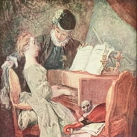 Ispis plakata Fragonardova Glazbena lekcija Jean-Honor Fragonard