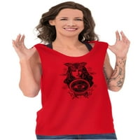 Duhovni tenk majice majice za žensko leptir moljac mistična grafika