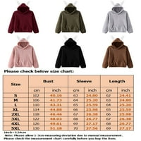 Glookwis Ladies Bagggy Hoodies Leisure Twishirts Twishirts Fucte Casual Pulover s kapuljačom s dugim rukavima