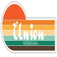 Union Nebraska naljepnica Retro Vintage Sunset City 70S Estetski dizajn