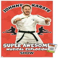 Parkovi i rekreacija - zidni poster Johnnie Karate s gumbima, 22.375 34