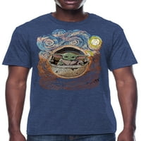 Zvjezdani ratovi Baby Yoda Standing & Starry Night Muška i velika muška grafička majica, 2-pack