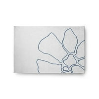 Jednostavno Daisy 2 '3' plave bijele linije latice Spring Chenille prostirka