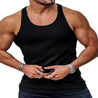 Muški ljetni vrhovi mišićne košulje bez rukava Sjajna boja Spremnik lagane majice za trčanje majice crna 4xl