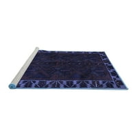Tradicionalni tepisi tvrtke A. M., perivi u perilici, Okrugli perzijski plavi, promjera 8 inča