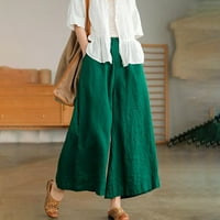 Ženske Ležerne jednobojne obične obične ravne umjetničke hlače Plus size široke i prozračne poslovne Ležerne hlače