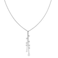 Ogrlica u obliku kapljice u obliku suze u obliku rodija u srebrnom srebru u obliku srebra s nastavkom