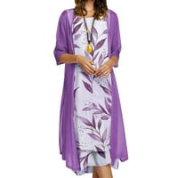 Sundresses za Žene Ležerno ljeto, labavi sundress boemska odjeća za plažu, ležerna Midi haljina s naborima kratka