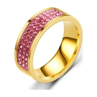 Hanxiulin angažman okrugli rezani cirkoni Žene vjenčanice prstenovi za ženu puni dijamantni dame prsten puni dijamant