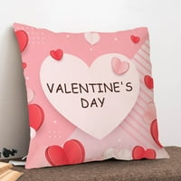 Jastučnica s uzorkom srca u obliku slova u kvadratnom obliku, jastučnica za automobil za Valentinovo otporna na