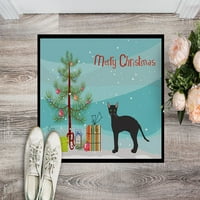 Crna Njemačka crvena mačka Sretan Božić vrata mat