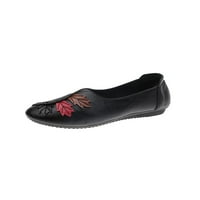 LacyHop Women Flat Cipele Comfort Flats Slip na Loafers plesu modna casual cipela retro ne klizanja crna 7
