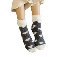 Čarape žene vole čarape od koraljnog runa Plus runo kako bi vam bilo toplo kod kuće, čarape do poda u obliku cijevi