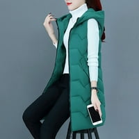prsluk za žene, ženski casual jednobojni prsluk s džepom s patentnim zatvaračem, labava jakna bez rukava, kaput
