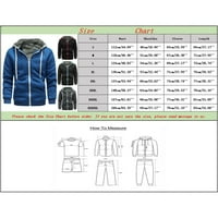 Zimske jakne za muškarce za muškarce Jesen / Zima Moda Casual jednobojni debeli kaput s patentnim zatvaračem s