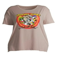 Looney Tunes Women's Plus Size Side Slit Shirt