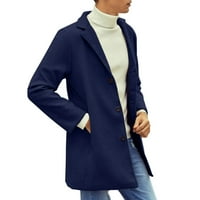 Zimske jakne za muškarce, kardigan na kopčanje, mekani sako s otvorenim prednjim dijelom, mornarski kaput, 2 inča