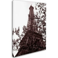 Zaštitni znak likovna umjetnost Eiffel sa stablom Canvas Art by Kathy Yates