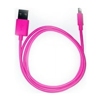 Onn 3 'munjevito kabel, ružičasti