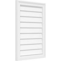 Ekena Millwork 14 W 38 H Vertikalni površinski nosač PVC Gable Vent: Nefunkcionalan, W 2 W 1-1 2 H Brickmould